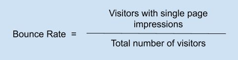 Formula to calculate bounce rates