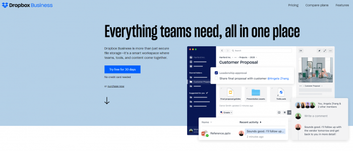 Call to Action by Dropbox