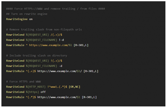 htaccess trailing slash